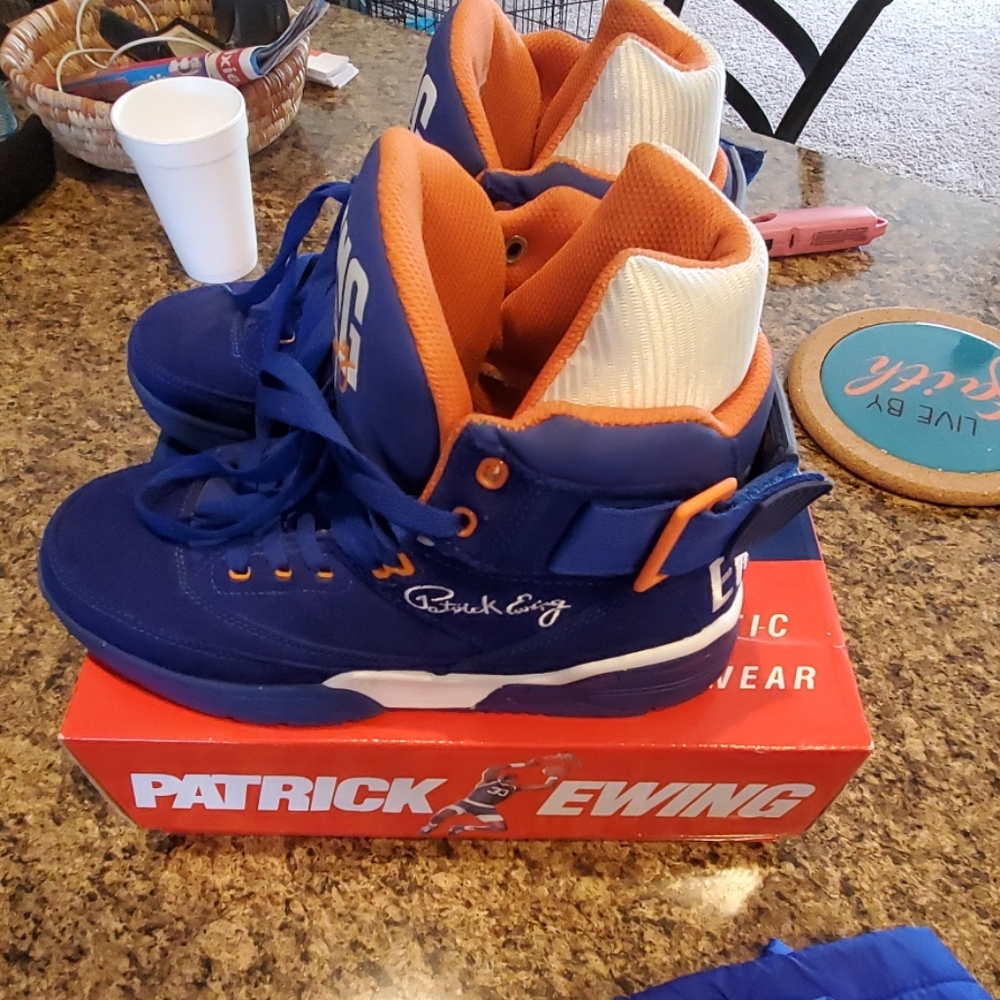 COPY - Ewing 33 hi blue/orange/white size 8